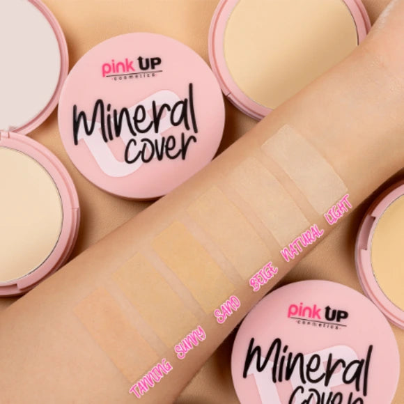 Pink Up Mineral Cover Polvo Compacto con espejo y esponja
