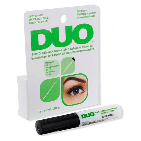 Dúo Pegamento Transparente Pestañas Brocha