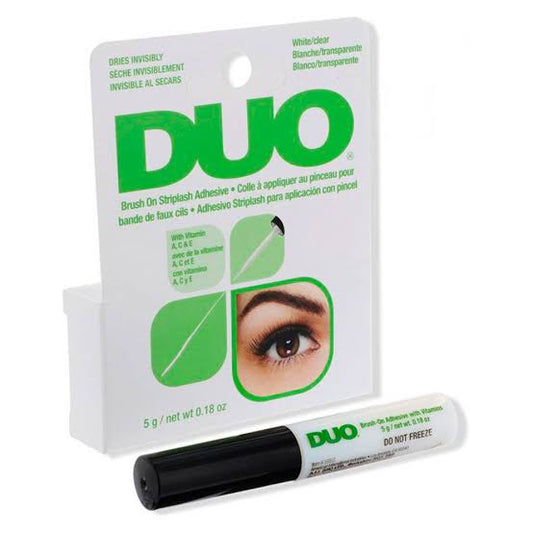 Dúo Pegamento Transparente Pestañas Brocha